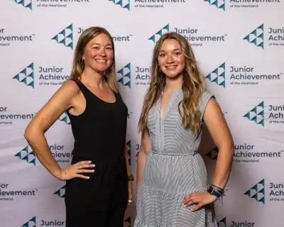 Ms. Gravel, Educator and Kendra Schmitt, JA Alumna